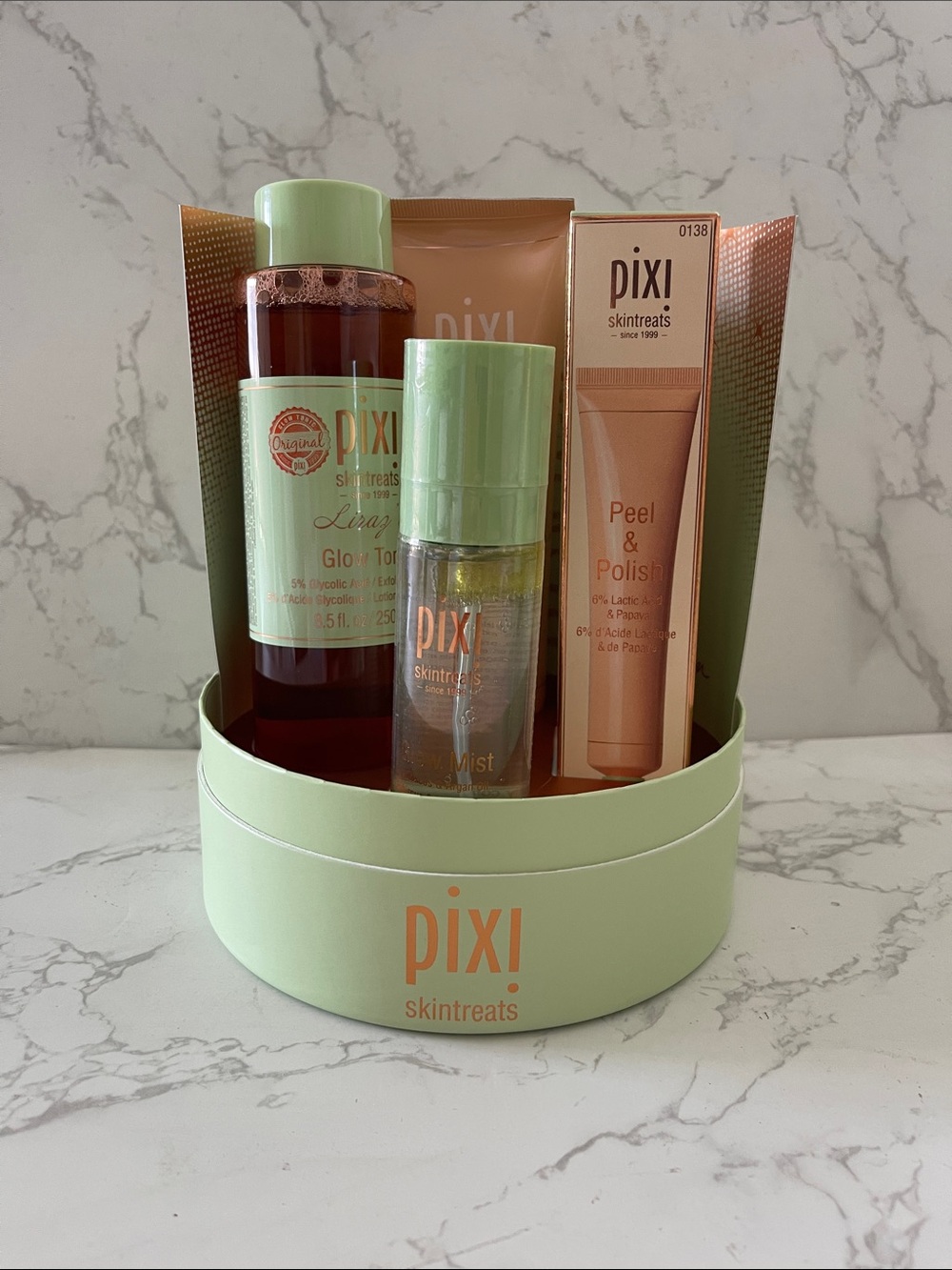 Pixi Skintreats Gift Set — Mint Green & Rose Gold Accents